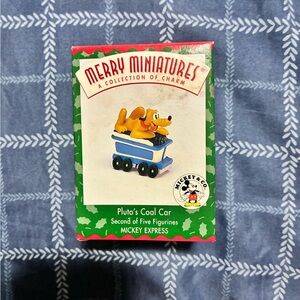 Hallmark merry miniatures Pluto’s coal car 1998